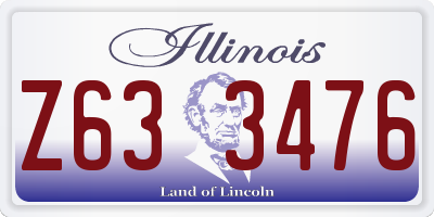 IL license plate Z633476