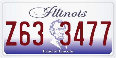IL license plate Z633477