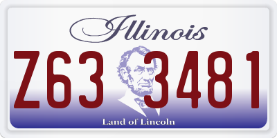 IL license plate Z633481