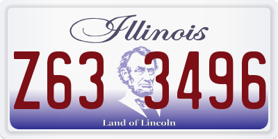 IL license plate Z633496