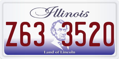 IL license plate Z633520