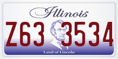 IL license plate Z633534