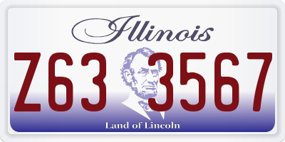 IL license plate Z633567