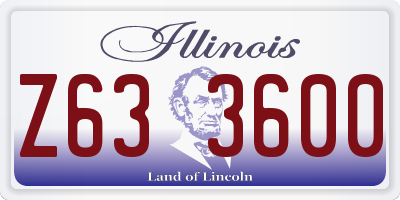 IL license plate Z633600