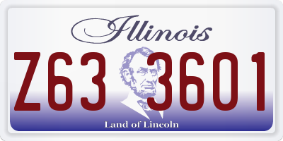 IL license plate Z633601