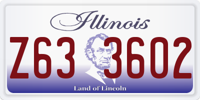 IL license plate Z633602