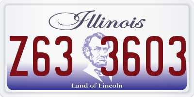 IL license plate Z633603