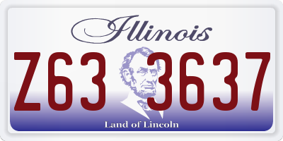 IL license plate Z633637
