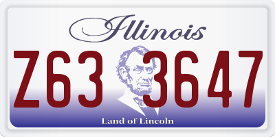 IL license plate Z633647