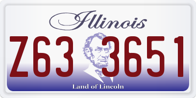 IL license plate Z633651