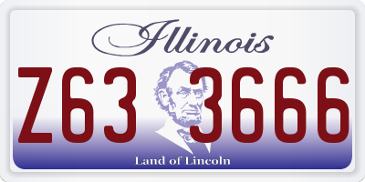 IL license plate Z633666