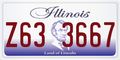 IL license plate Z633667