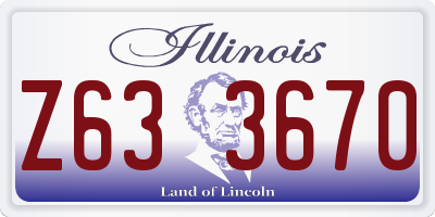 IL license plate Z633670
