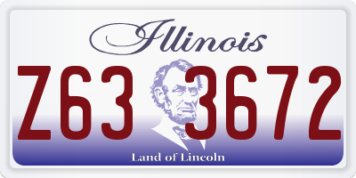 IL license plate Z633672