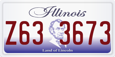IL license plate Z633673