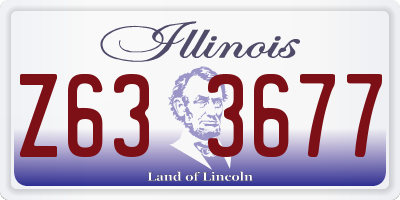 IL license plate Z633677