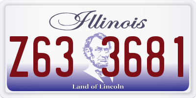 IL license plate Z633681