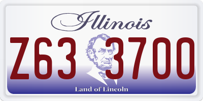 IL license plate Z633700