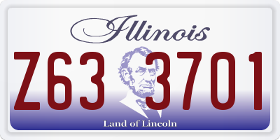 IL license plate Z633701