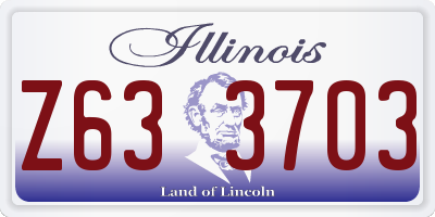 IL license plate Z633703