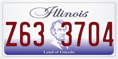 IL license plate Z633704