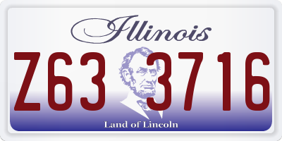 IL license plate Z633716