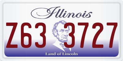IL license plate Z633727