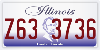 IL license plate Z633736