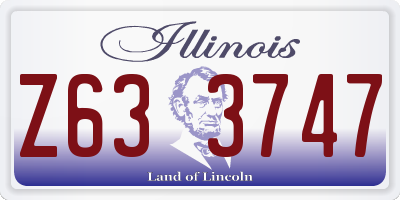 IL license plate Z633747