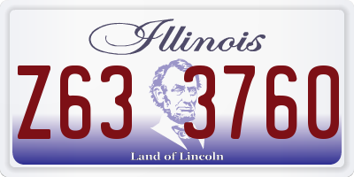 IL license plate Z633760