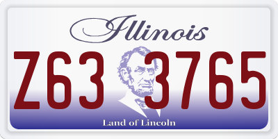 IL license plate Z633765