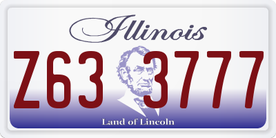 IL license plate Z633777