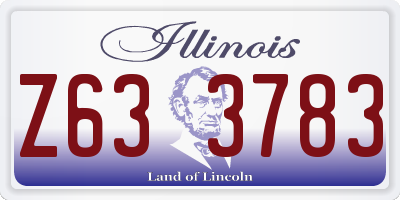 IL license plate Z633783