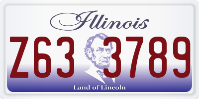 IL license plate Z633789