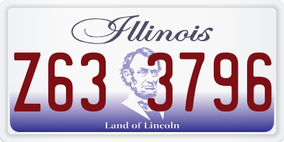 IL license plate Z633796
