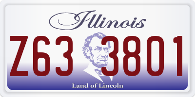 IL license plate Z633801