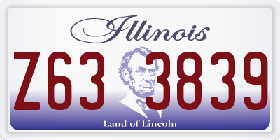 IL license plate Z633839