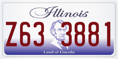 IL license plate Z633881