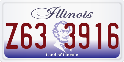 IL license plate Z633916