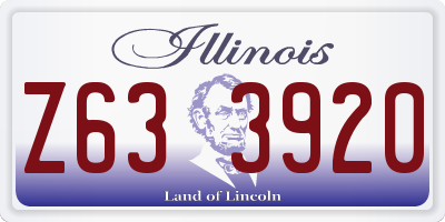 IL license plate Z633920