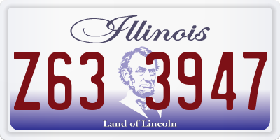 IL license plate Z633947