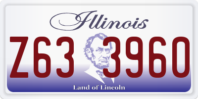 IL license plate Z633960