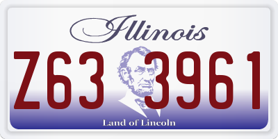 IL license plate Z633961