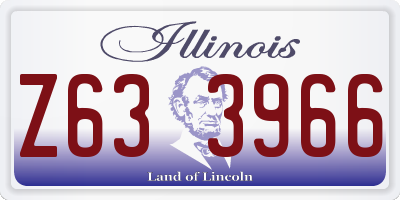 IL license plate Z633966