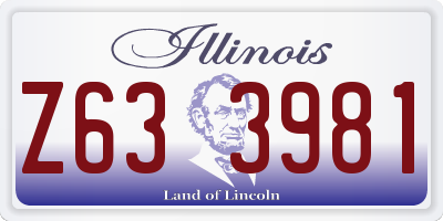 IL license plate Z633981