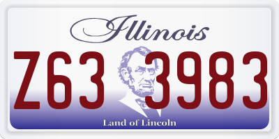 IL license plate Z633983