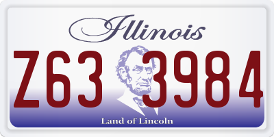 IL license plate Z633984