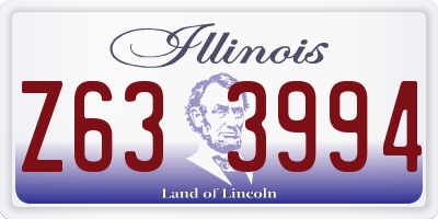 IL license plate Z633994