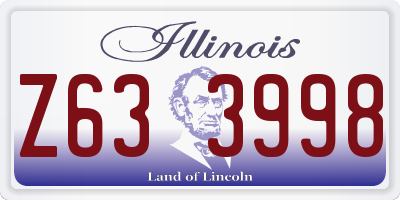 IL license plate Z633998