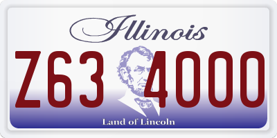 IL license plate Z634000